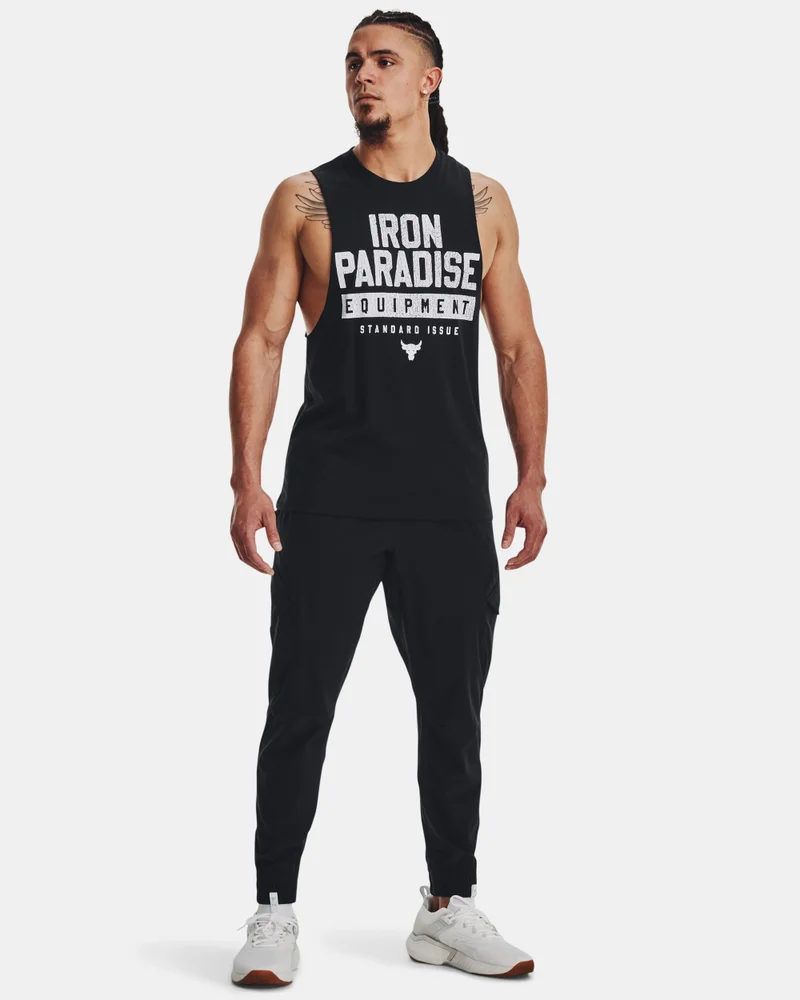 UNDER ARMOUR Black Men's Project Rock Iron Muscle Tank Top for Men | Best Price UAE
